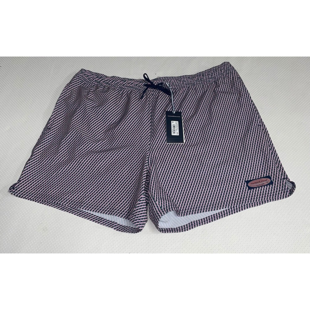 Vineyard Vines Mens XL 5" Printed Chappy Trunks Pink Navy Swim
Shorts NWT
